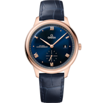 De Ville Prestige 41 mm, Sedna™ gold on leather strap - 43453412003001